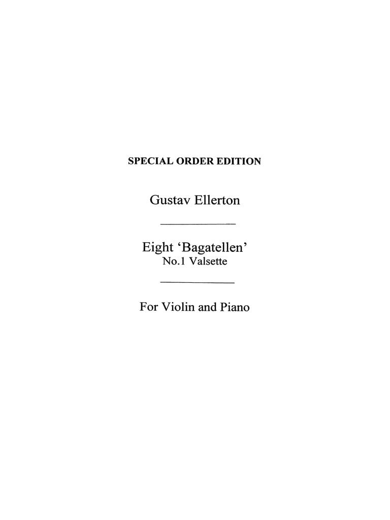 Valsette For Violin And Piano Op.18 No.1